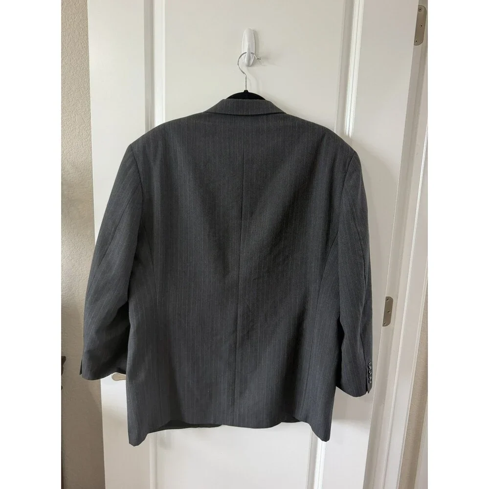Gerald Austin Mens R44/W38 Blazer Gray Wool Blend pinstripe Sport Coat Jacket